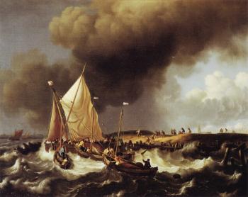 盧多爾夫 巴尅赫伊森 Boats in a Storm